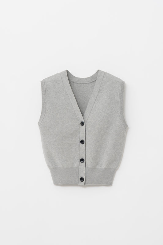 KNIT VEST/GRAY