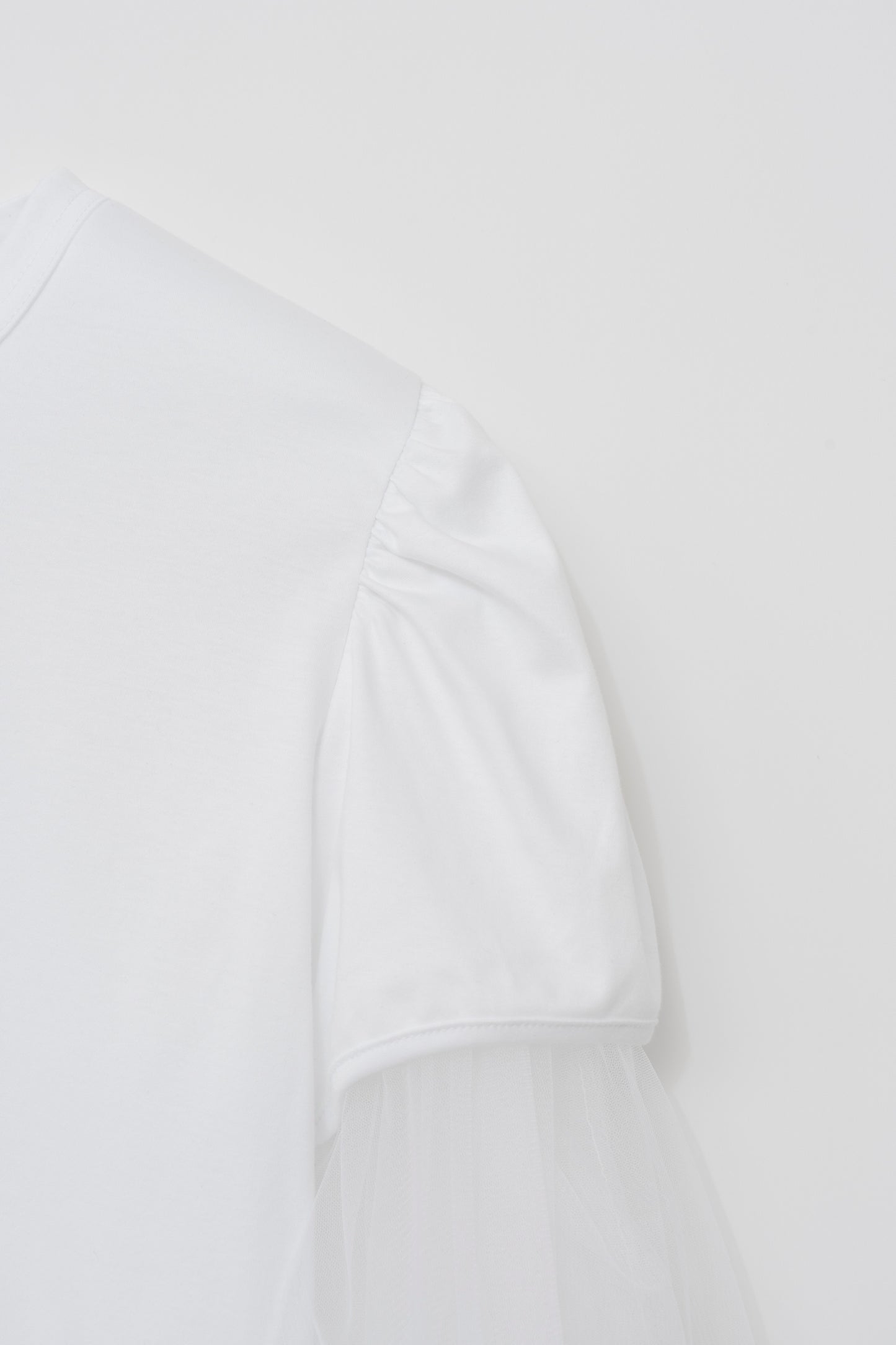 TULLE DOCKING TEE/WHITE