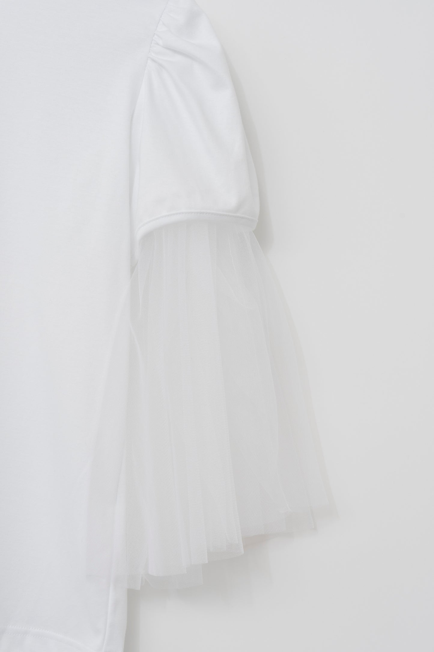 TULLE DOCKING TEE/WHITE