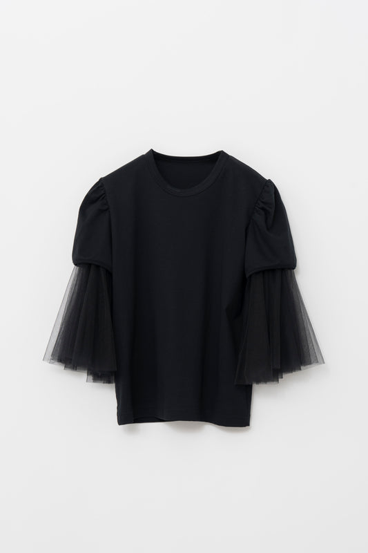 TULLE DOCKING TEE/BLACK