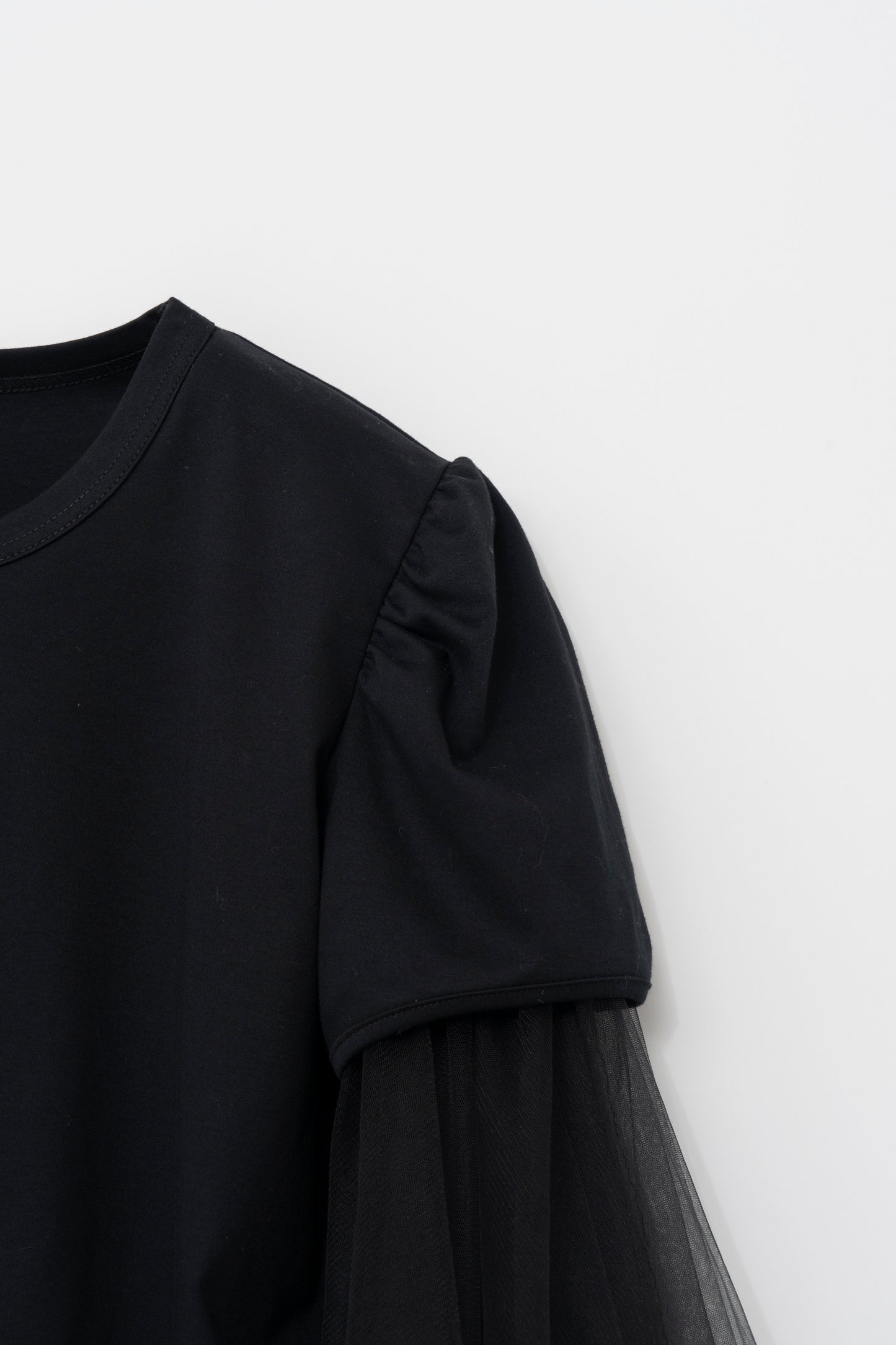 TULLE DOCKING TEE/BLACK