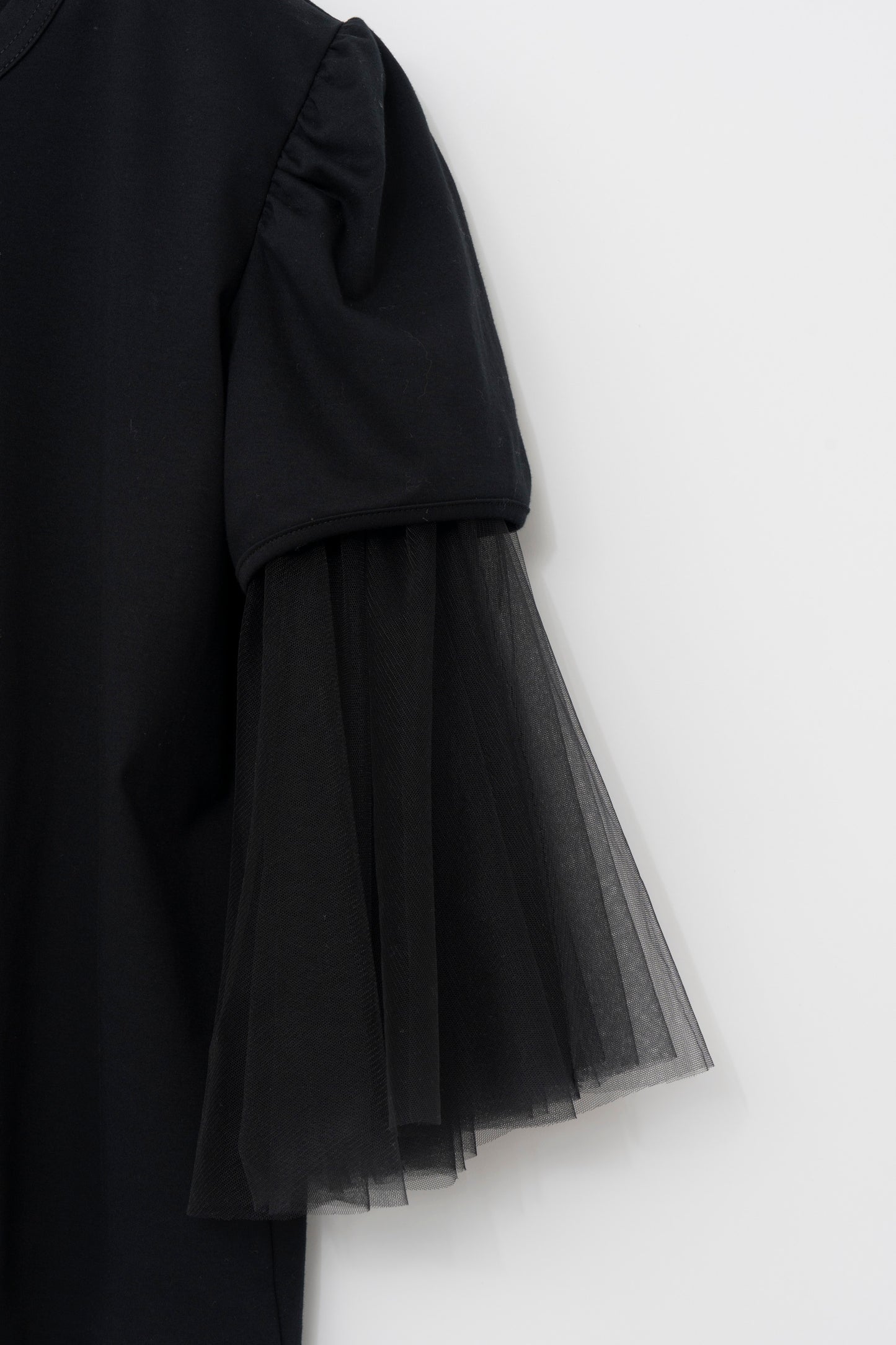 TULLE DOCKING TEE/BLACK