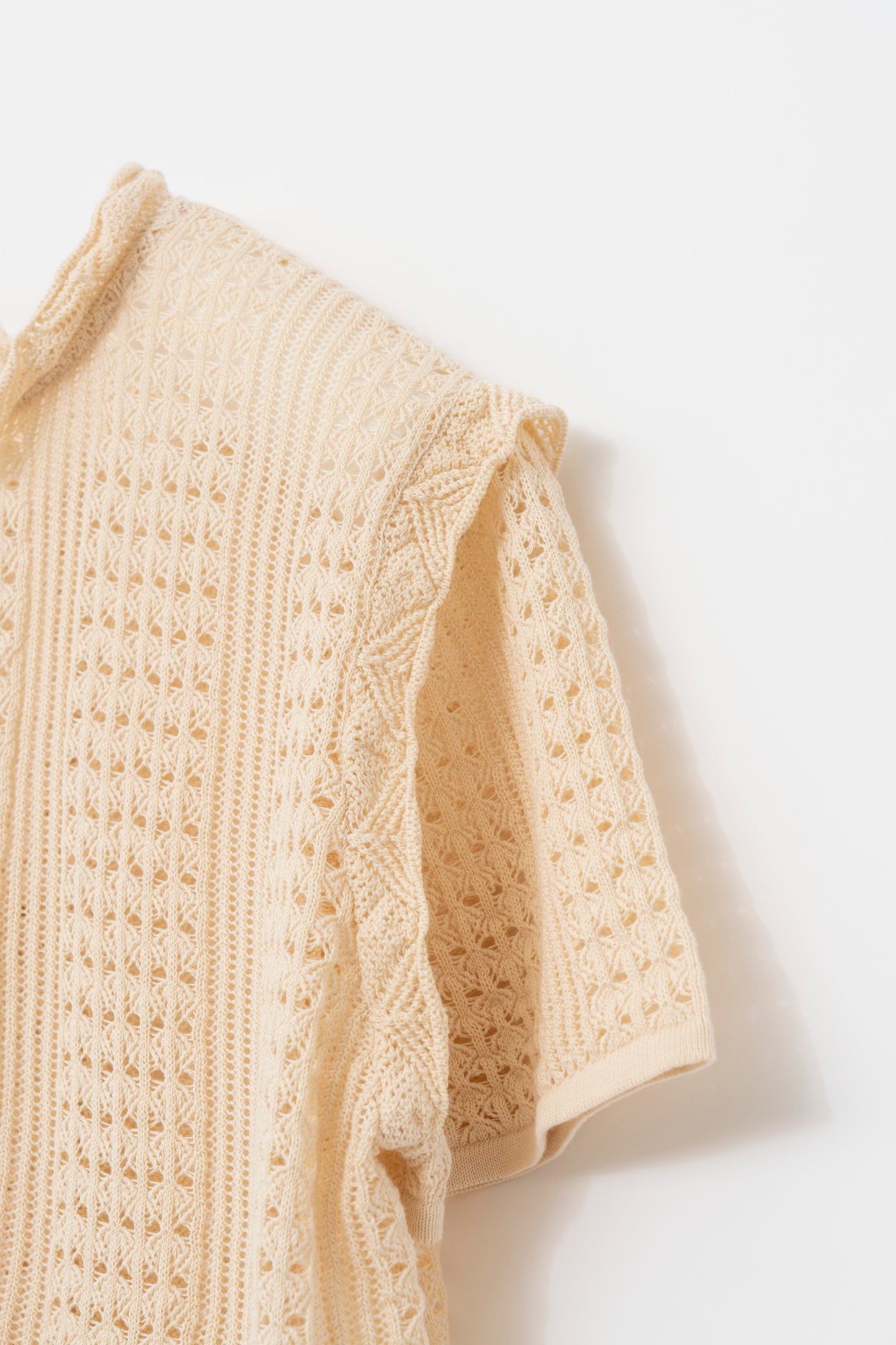 2WAY CROCHET KNIT/BEIGE