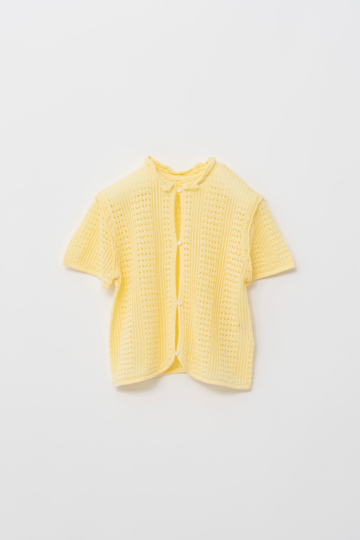 2WAY CROCHET KNIT/YELLOW