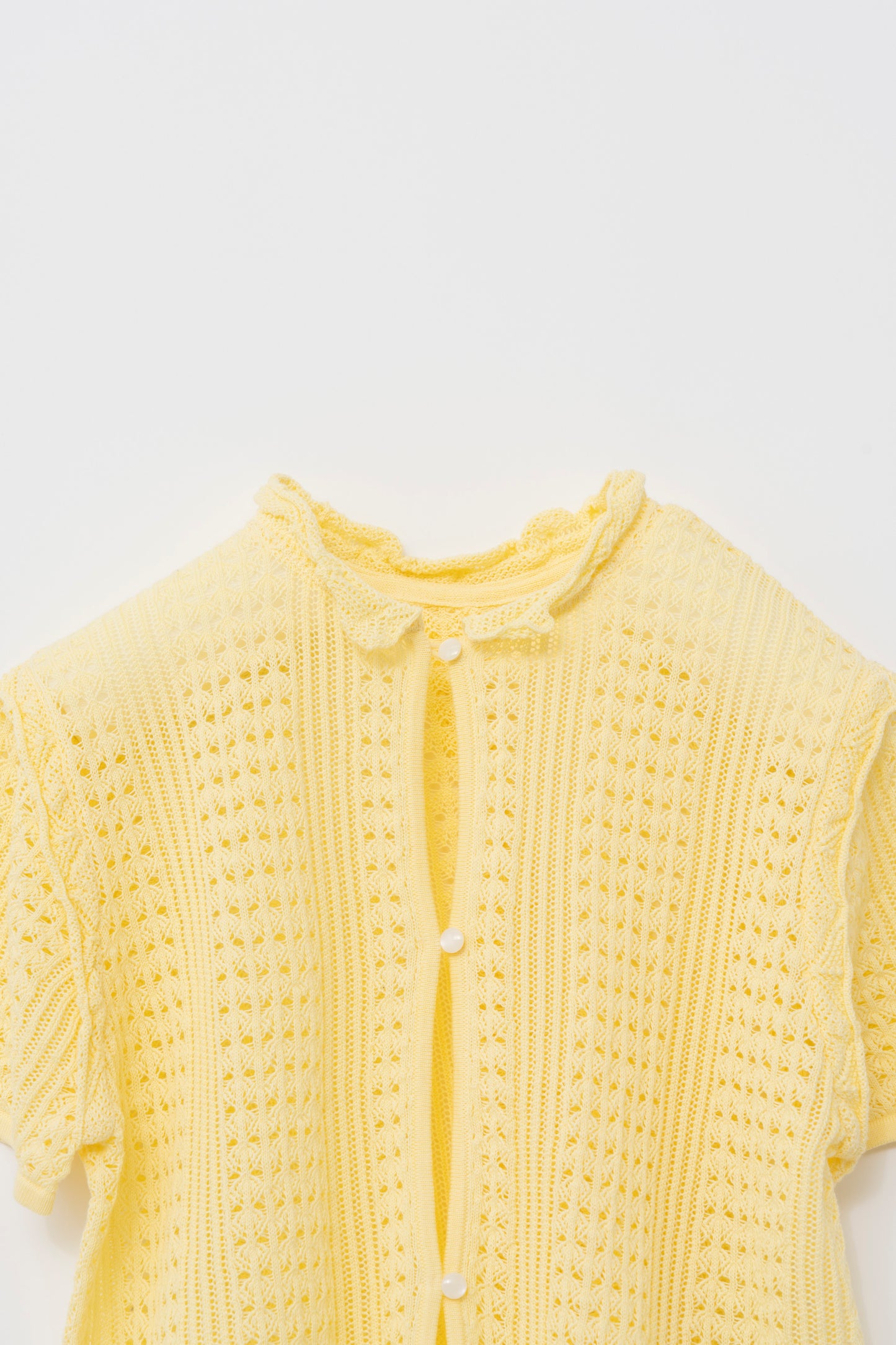 2WAY CROCHET KNIT/YELLOW