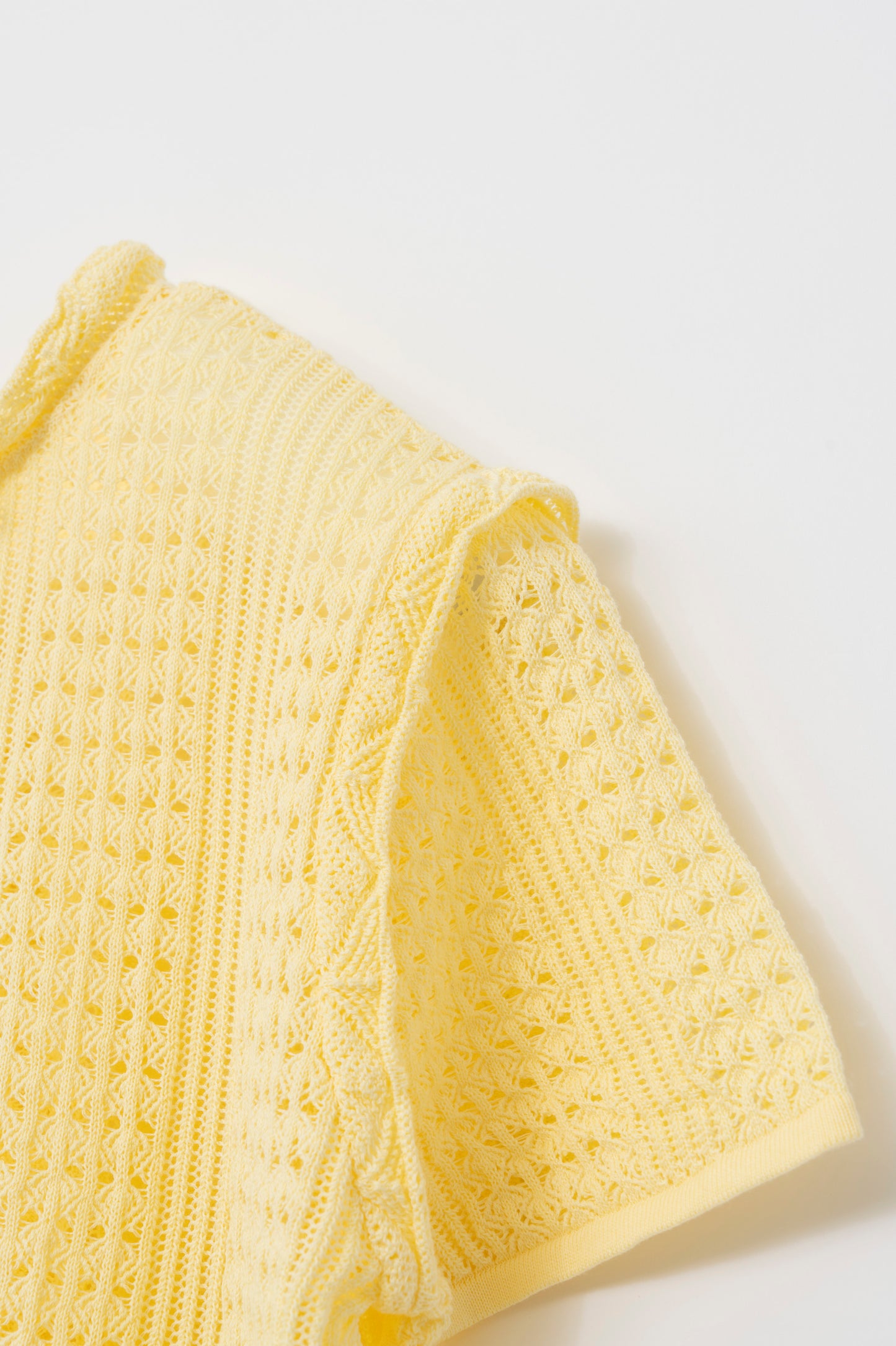 2WAY CROCHET KNIT/YELLOW