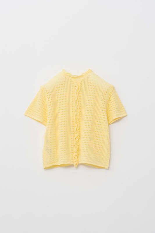 2WAY CROCHET KNIT/YELLOW