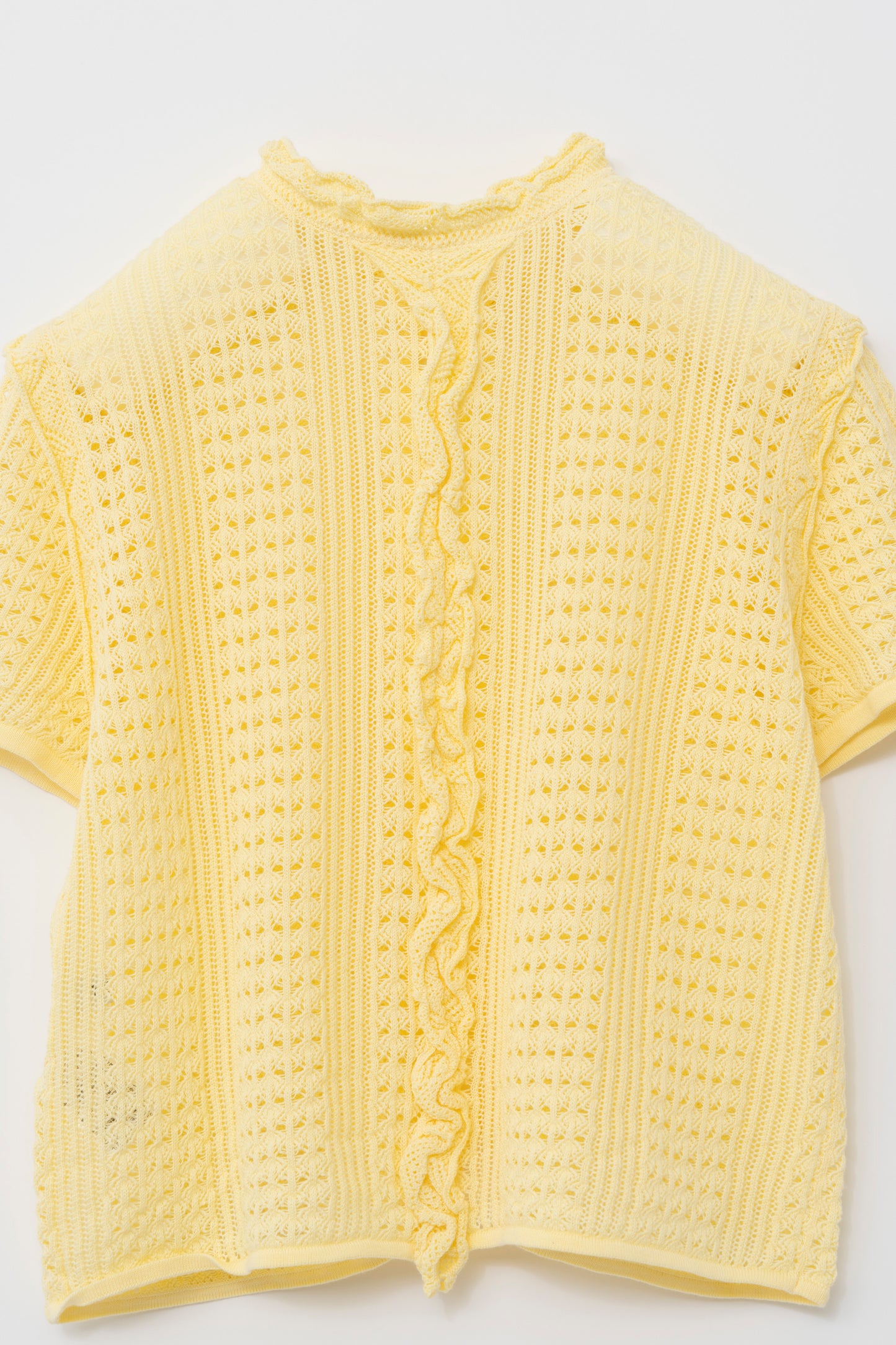 2WAY CROCHET KNIT/YELLOW