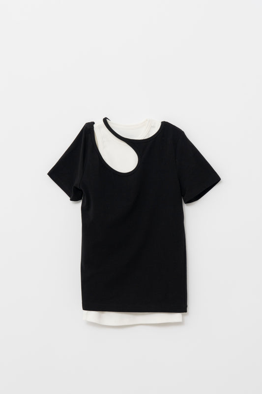 LAYERED TEE/BLACK