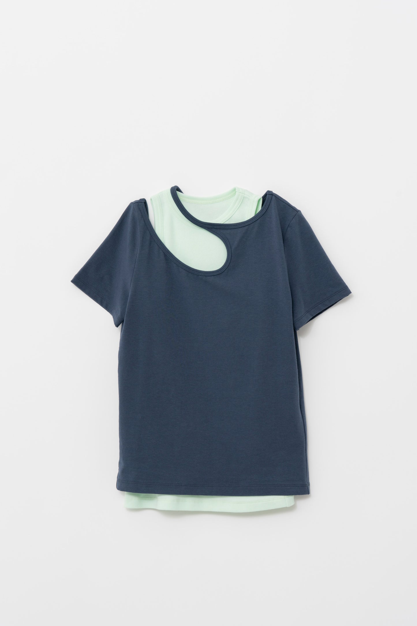 LAYERED TEE/NAVY