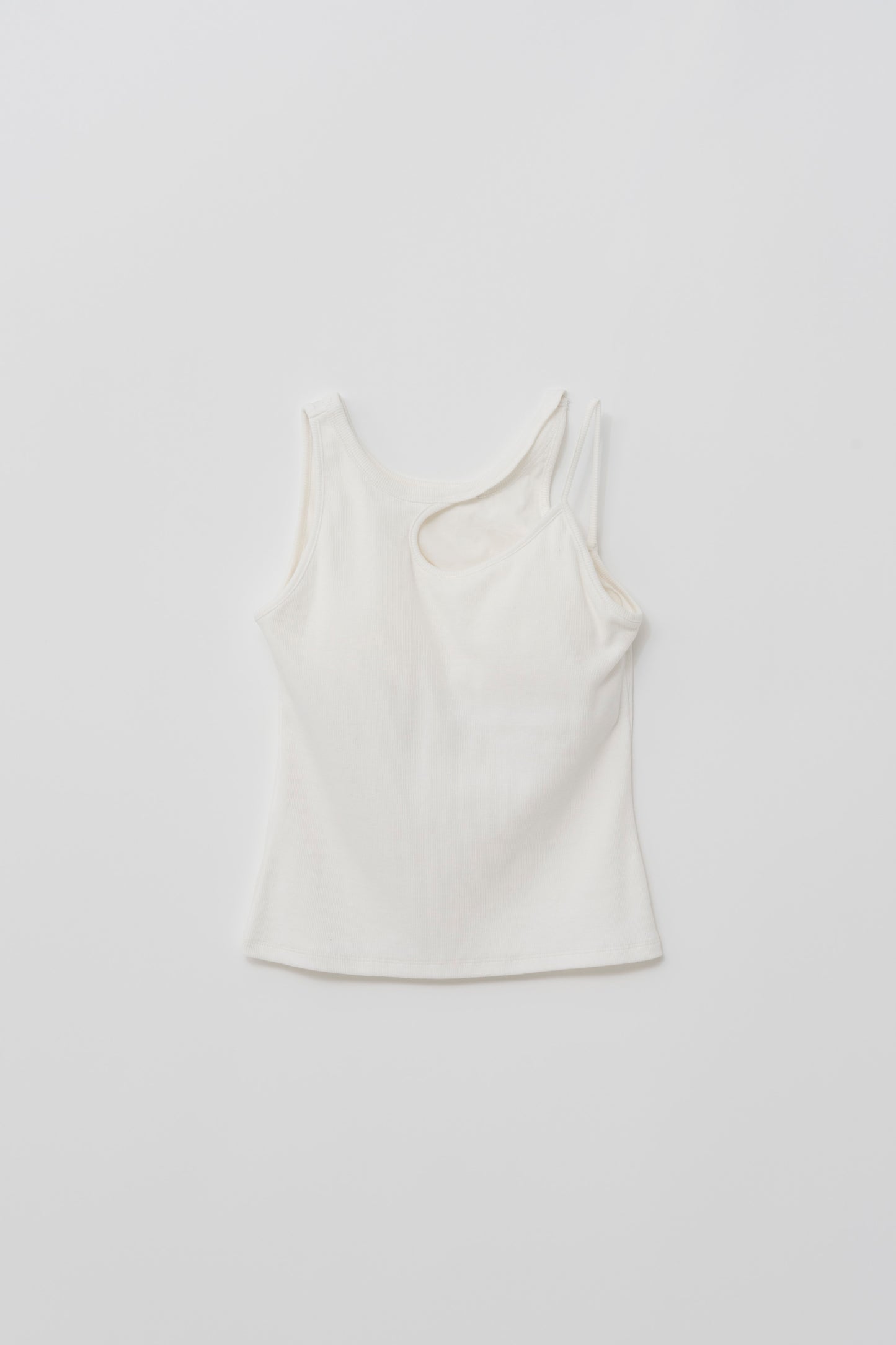 ASYMMETRIC BRA TOP/WHITE