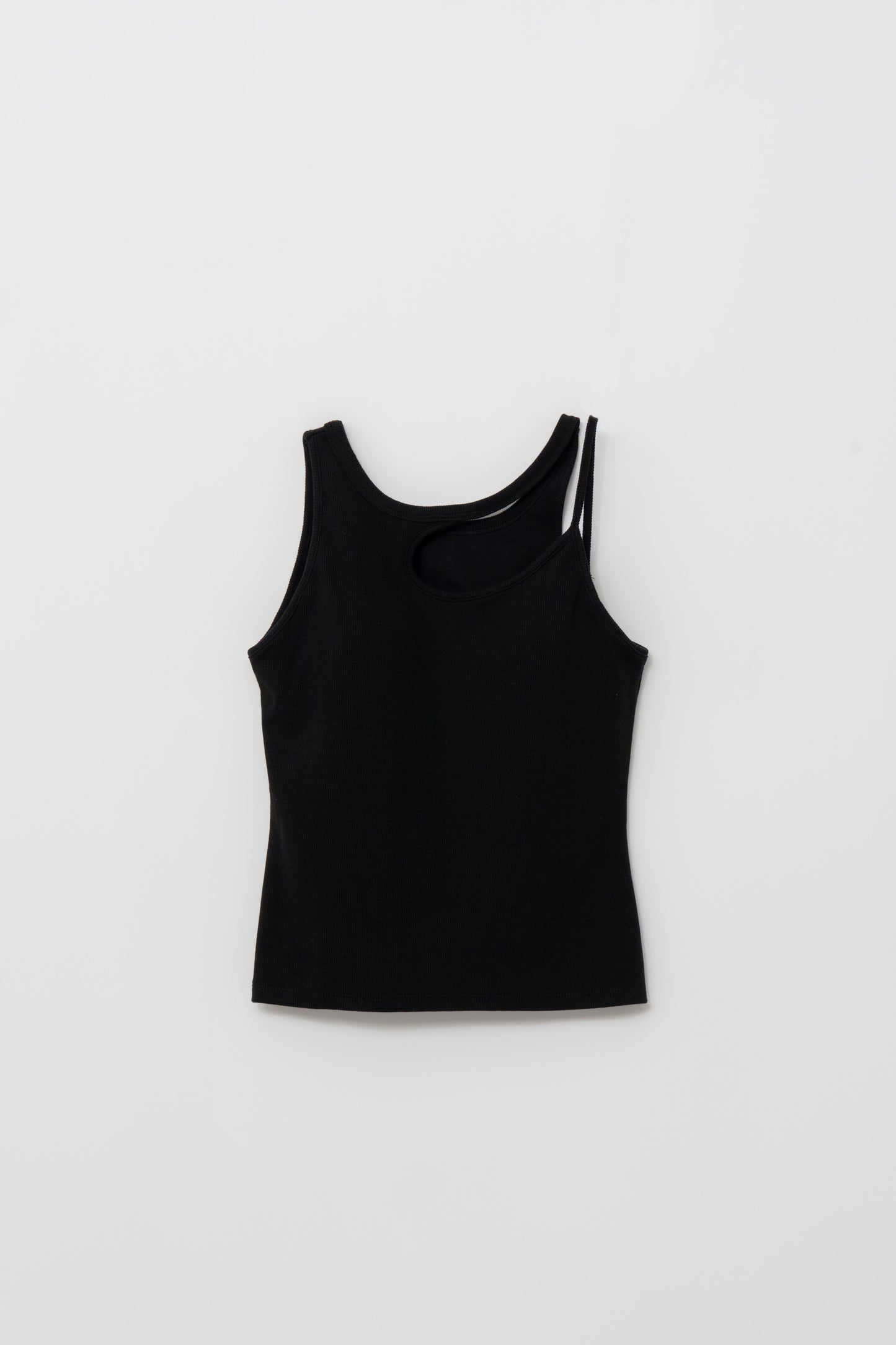 ASYMMETRIC BRA TOP/BLACK