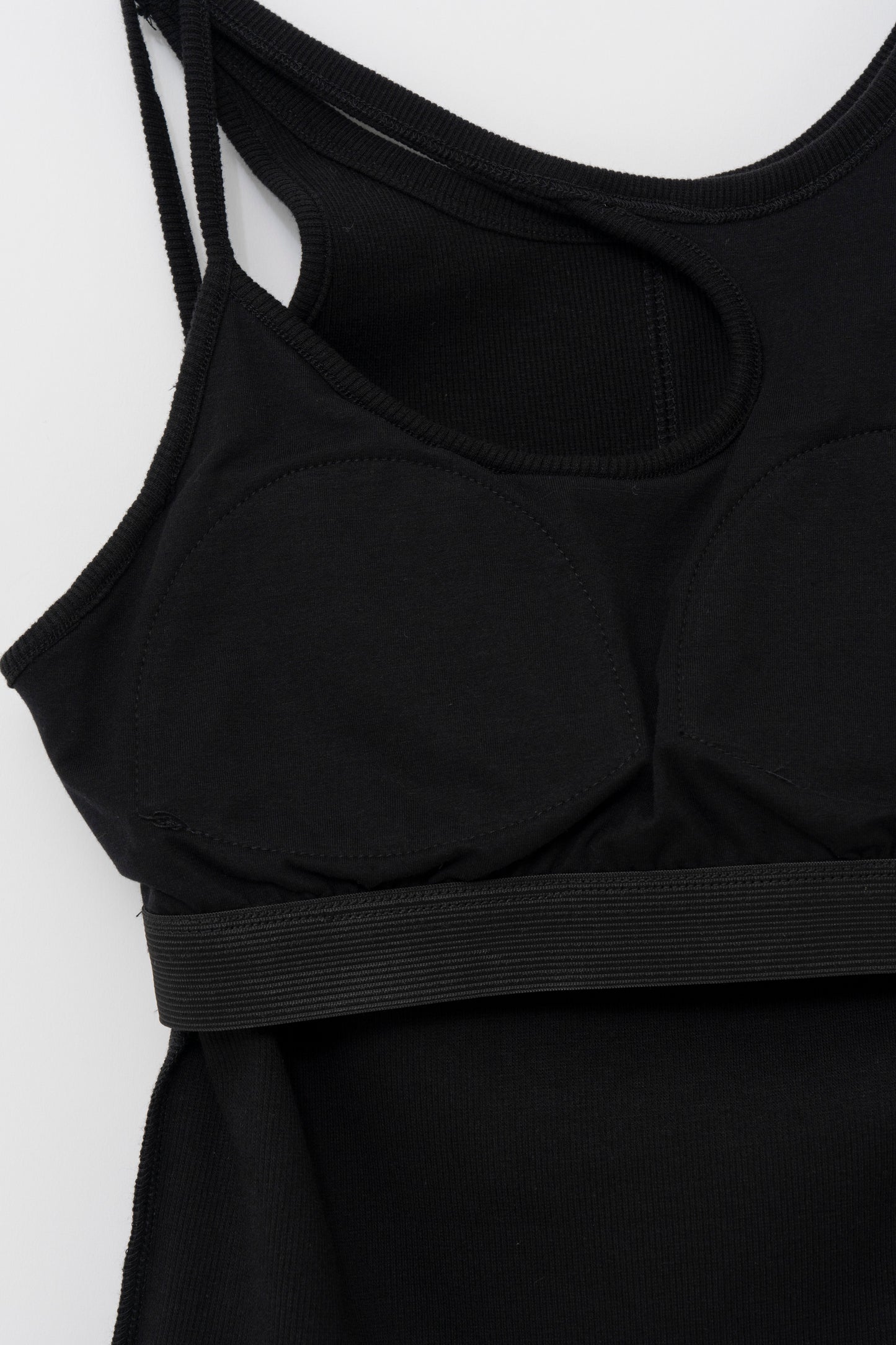 ASYMMETRIC BRA TOP/BLACK