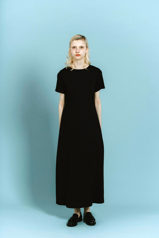 SATIN DRESS/NAVY