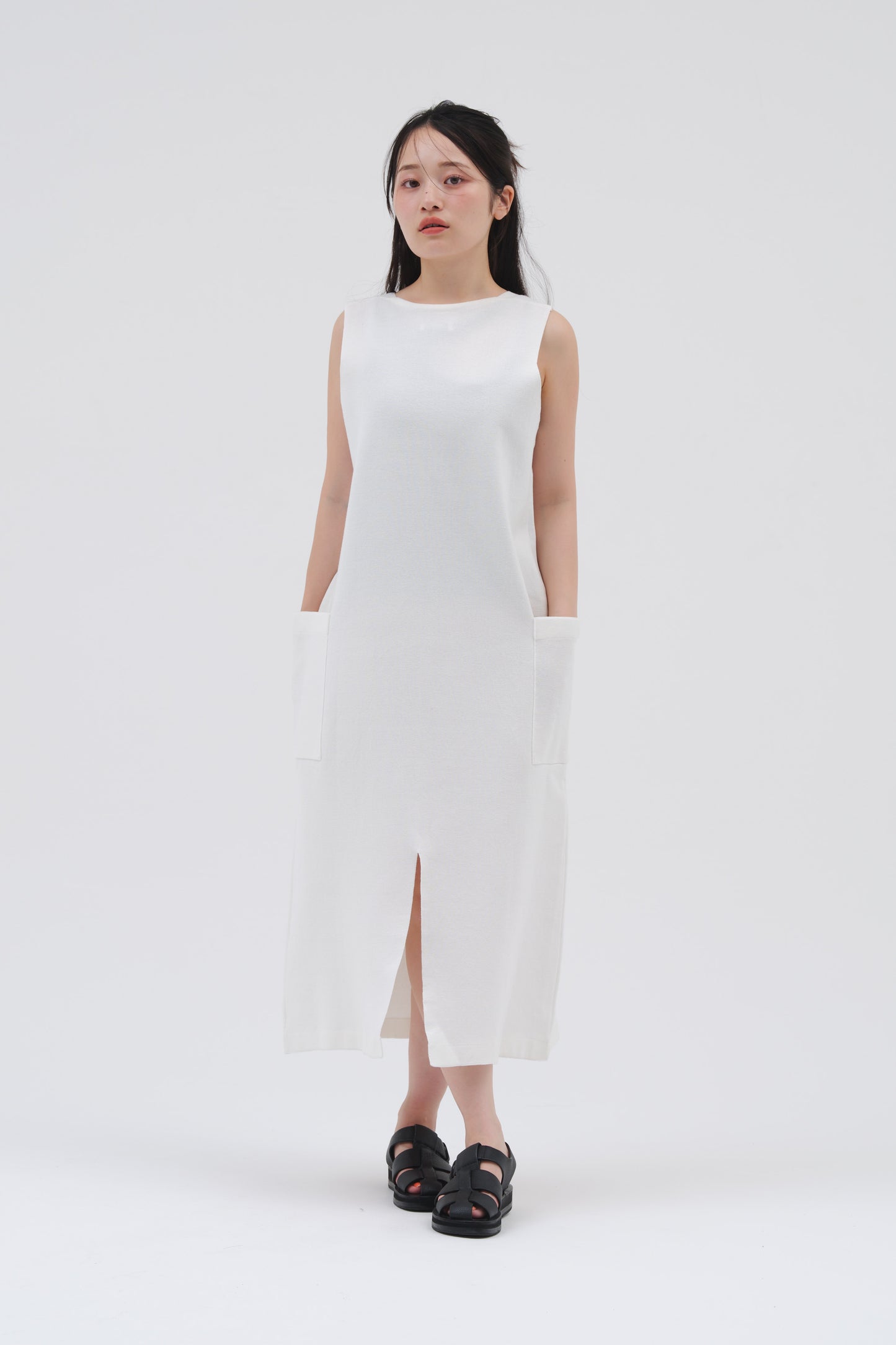 2WAY KNIT DRESS/WHITE