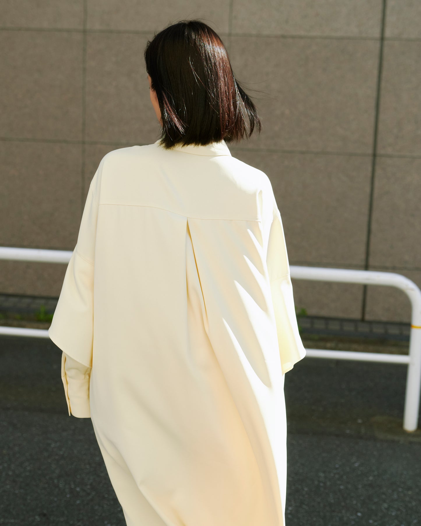 LONG SHIRT DRESS/WHITE