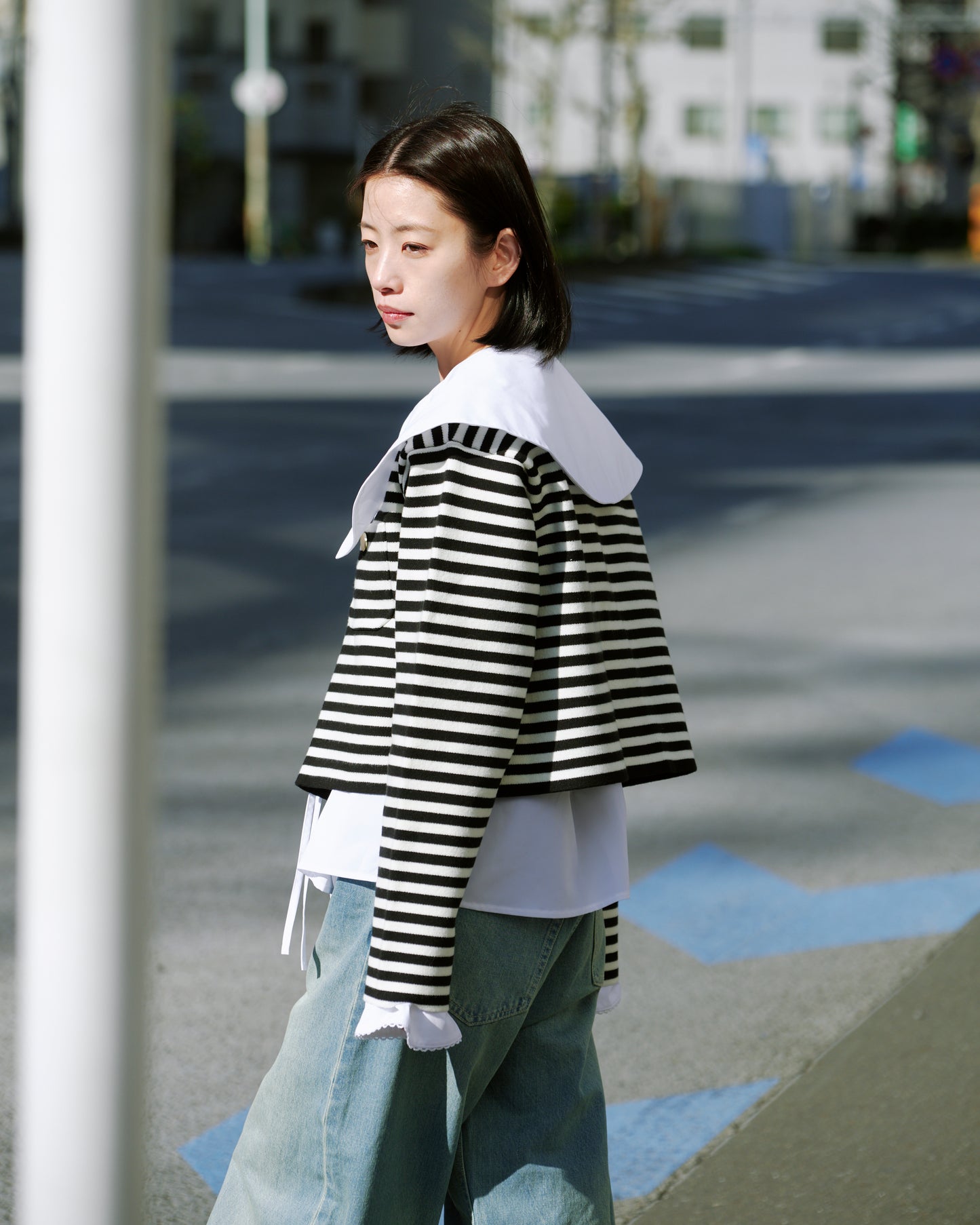 KNIT CARDIGAN/BORDER