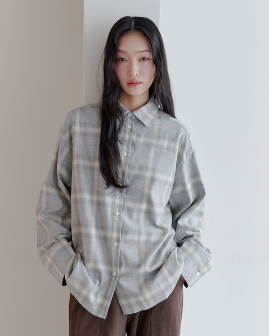 OVERSIZE SHIRT/GRAY