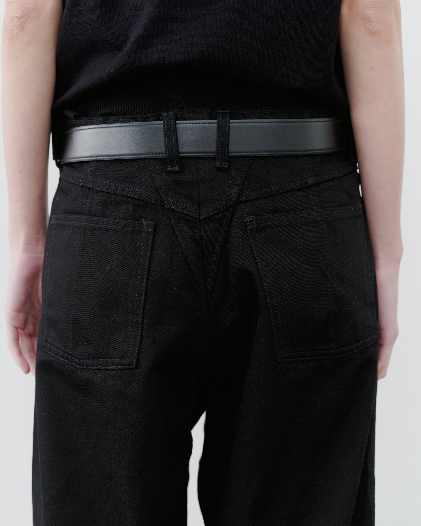 HIGH RISE LOSE DENIM/BLACK