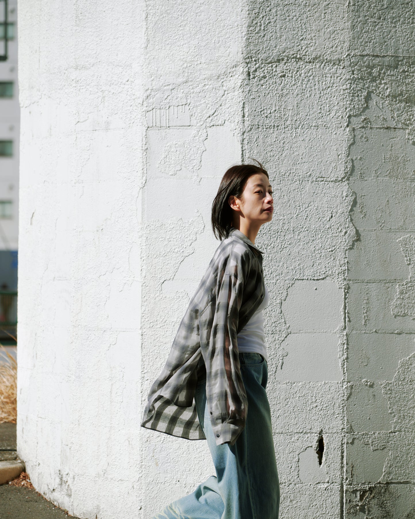 CHECK SHIRT/GRAY