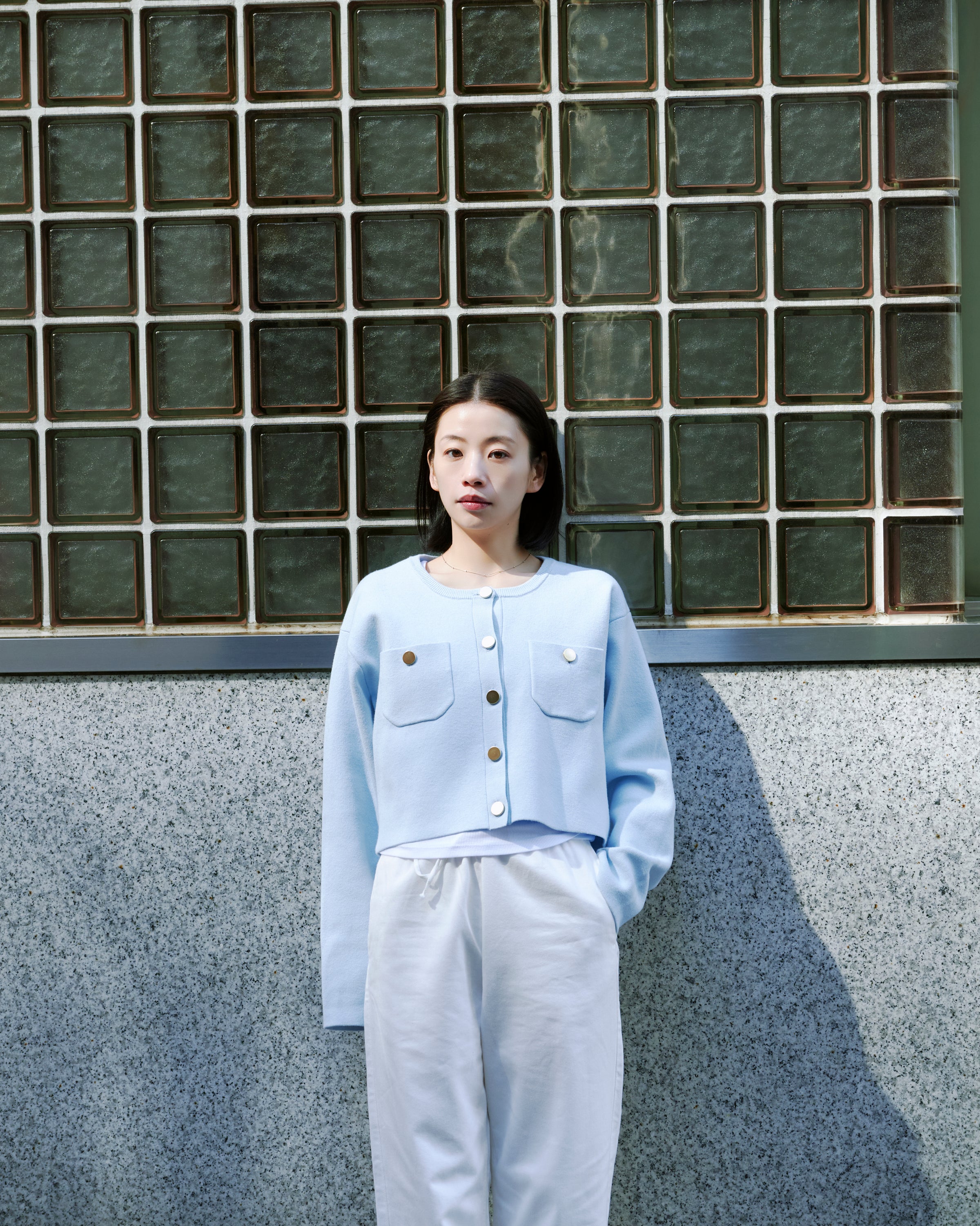 *未使用　MYNE　KNIT CARDIGAN/BLUE ALL｜MYNE （マイネ）OFFICIAL ONLINE STORE｜なぐもふうか