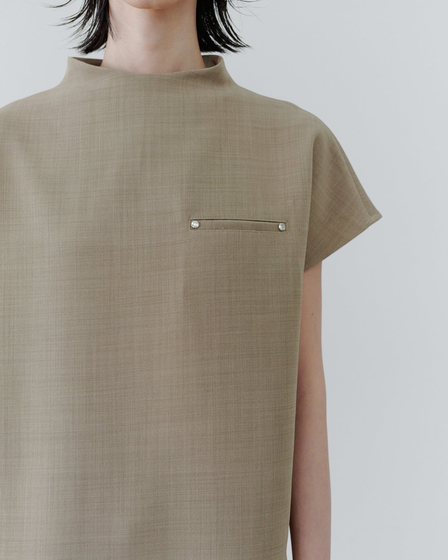 ASYMMETRY BLOUSE/BEIGE
