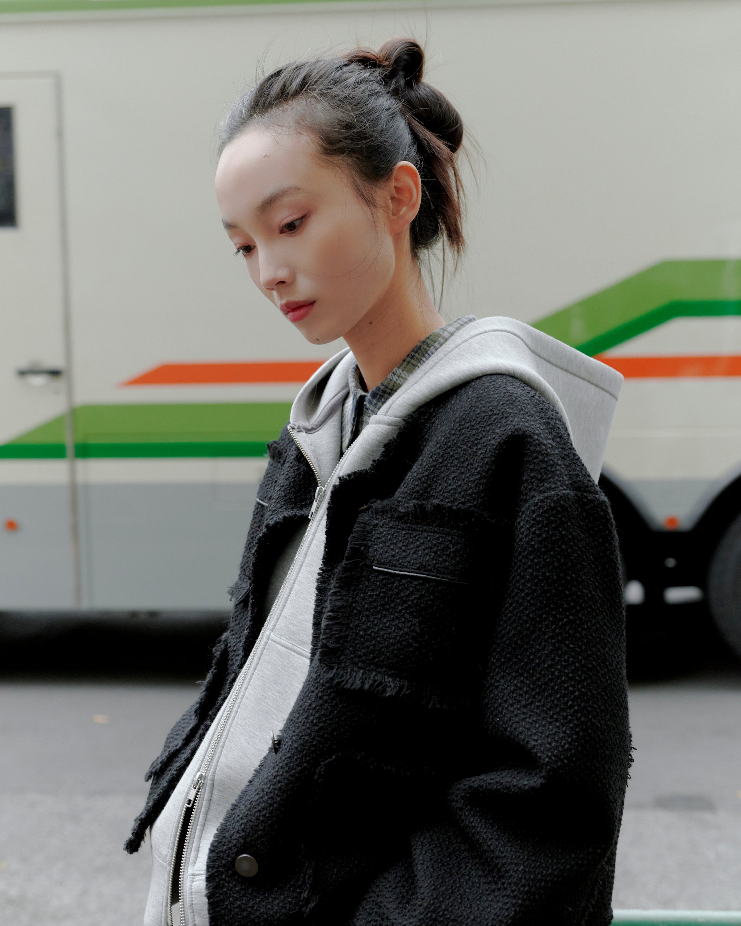 TWEED JACKET/BLACK – MYNE