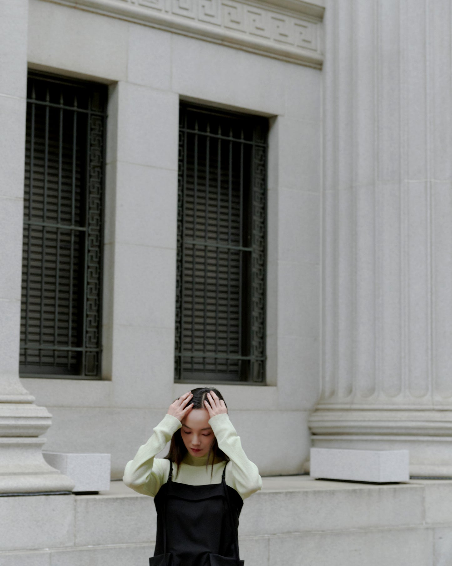 POCKET CAMI DRESS/BLACK