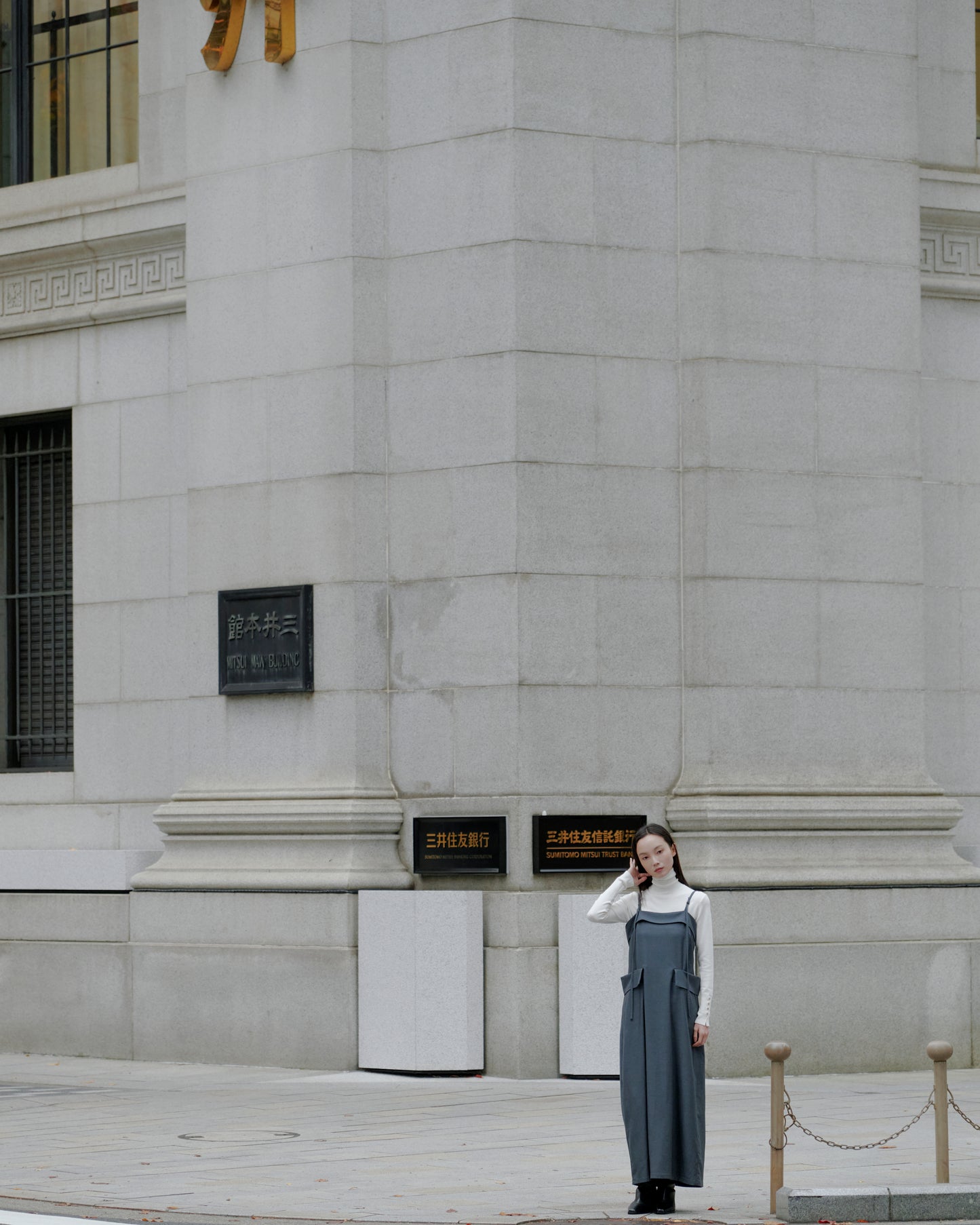 POCKET CAMI DRESS/GRAY